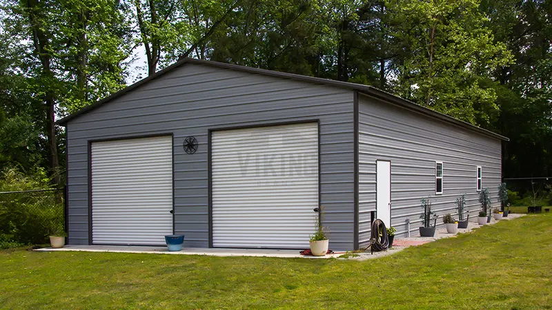 26x40x10 Vertical Roof Steel Garage 1