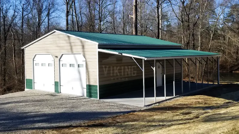 30x40x12 Enclosed Metal Garage Building