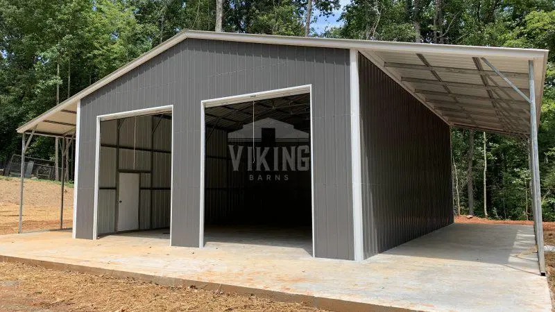 54x40x14 shed row barn front view