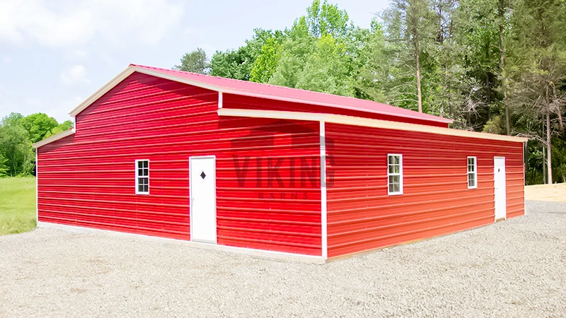 44x40x12 Carolina Barns Back View