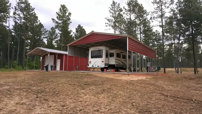 24x41x10 Vertical Roof Steel Carport